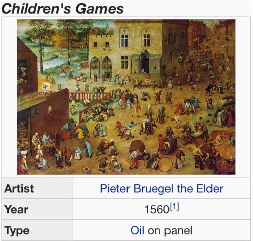 sexpigeon - ————Notes on Pieter Bruegel the Elder’s “Children’s...
