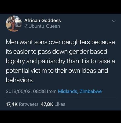 bossybroads - Tweet from African Goddess @Ubuntu_Queen - Men want...