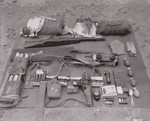 greasegunburgers - US Army paratrooper load out in WWII