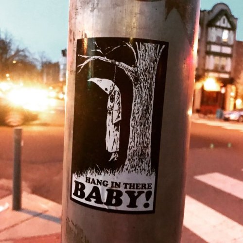 radicalgraff:Anti-Klan sticker seen in West Philadelphia