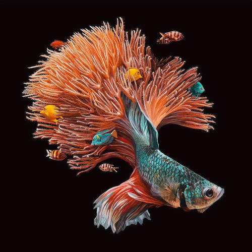 love-personal - Hyperrealistic Depictions of Fish Merged With...