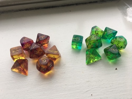 i got more dice for the first time in a hot while AND one of the...