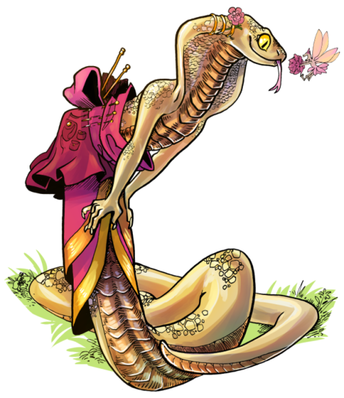 flatw00ds - 28! A cute naga for today!