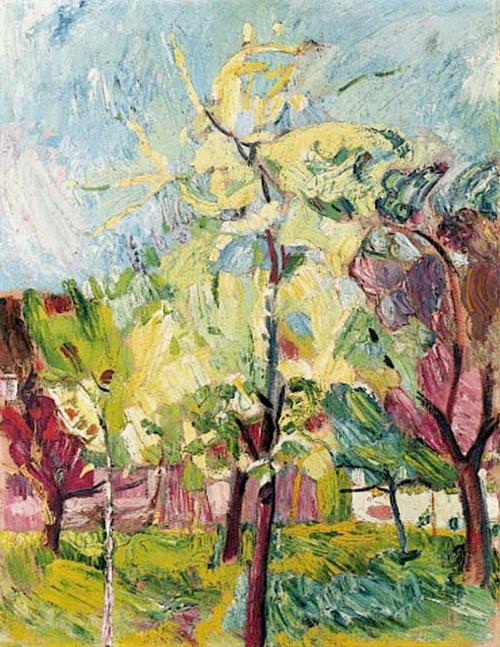 expressionism-art - Blühende Bäume, 1922, Cuno Amiet