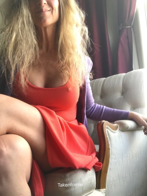 fortysexand2 - taken-for-me - Wore my new orange dress in...