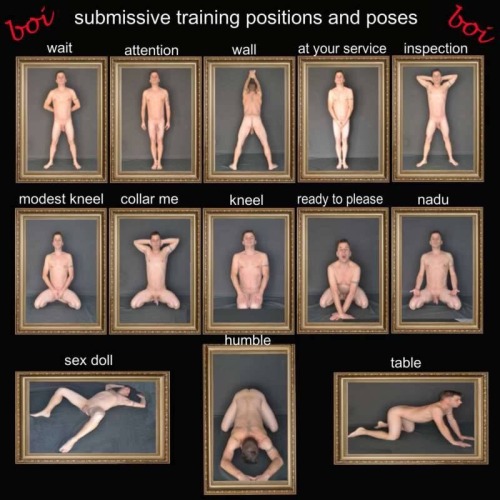 borntoserveyounow:are-you-ready-2-submit:Subs…learn the poses for your Superior’s diffe