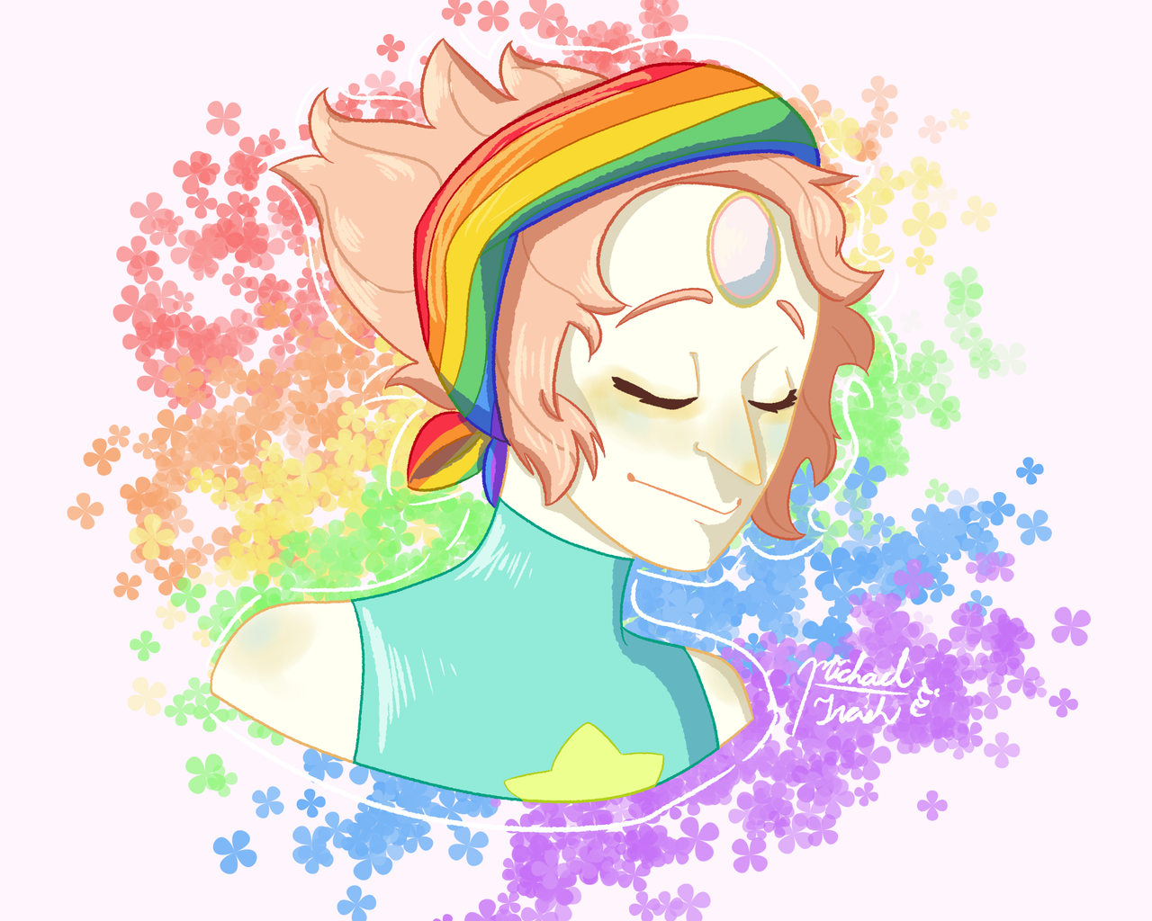 Gay pride Pearl I’m doing aesthetic requests on twitter