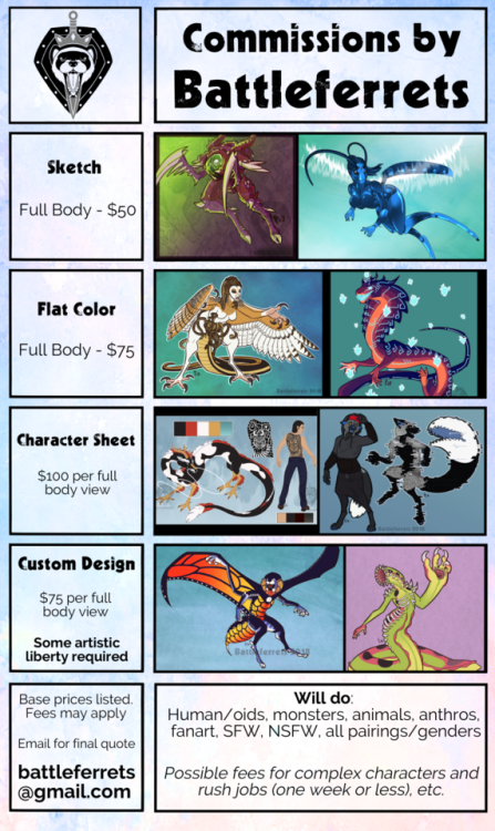 New price sheet to reflect my changed style! If you’re...