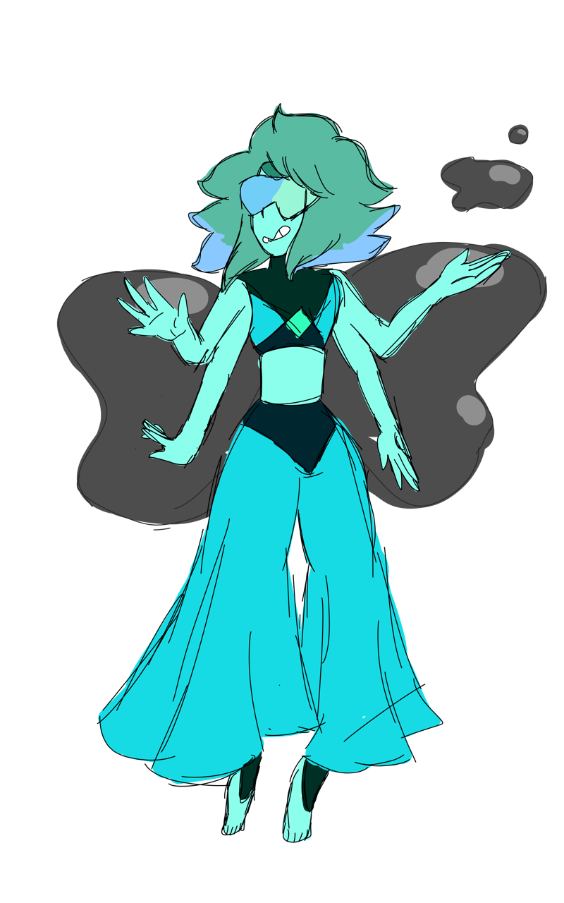 Turquoise, peridot + Lapis with or without wings
