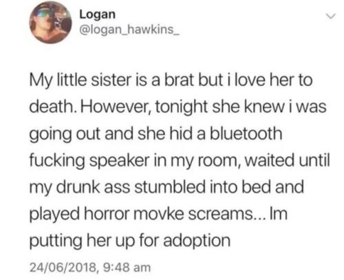 whitepeopletwitter - Annoying sister.