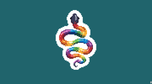 scrixels - 715. Rainbow Snake