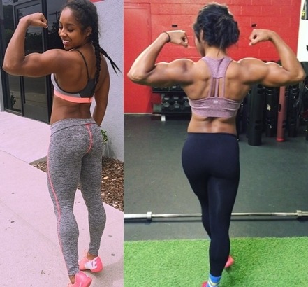 beforeafterfemalemuscle - Qimmah Russo