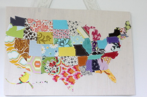 holly-go-brightly - Scrap Map Wall Hanging - Sew Kate SewWhat a...