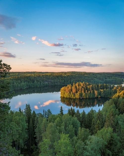 wanderlusteurope - Sunset landscape at Aulanko, Hämeenlinna,...