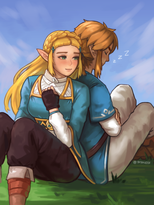 yoyoleif - finished painting BoTW Zelda and Link ^^