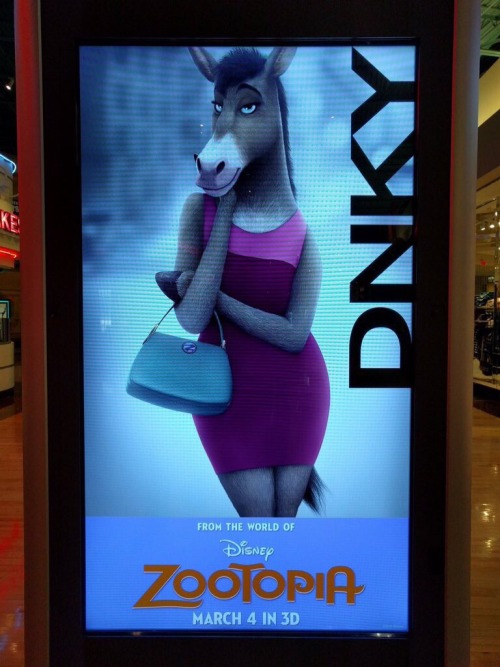 Some Zootopia advertisements scrolling on the mall screens! via...