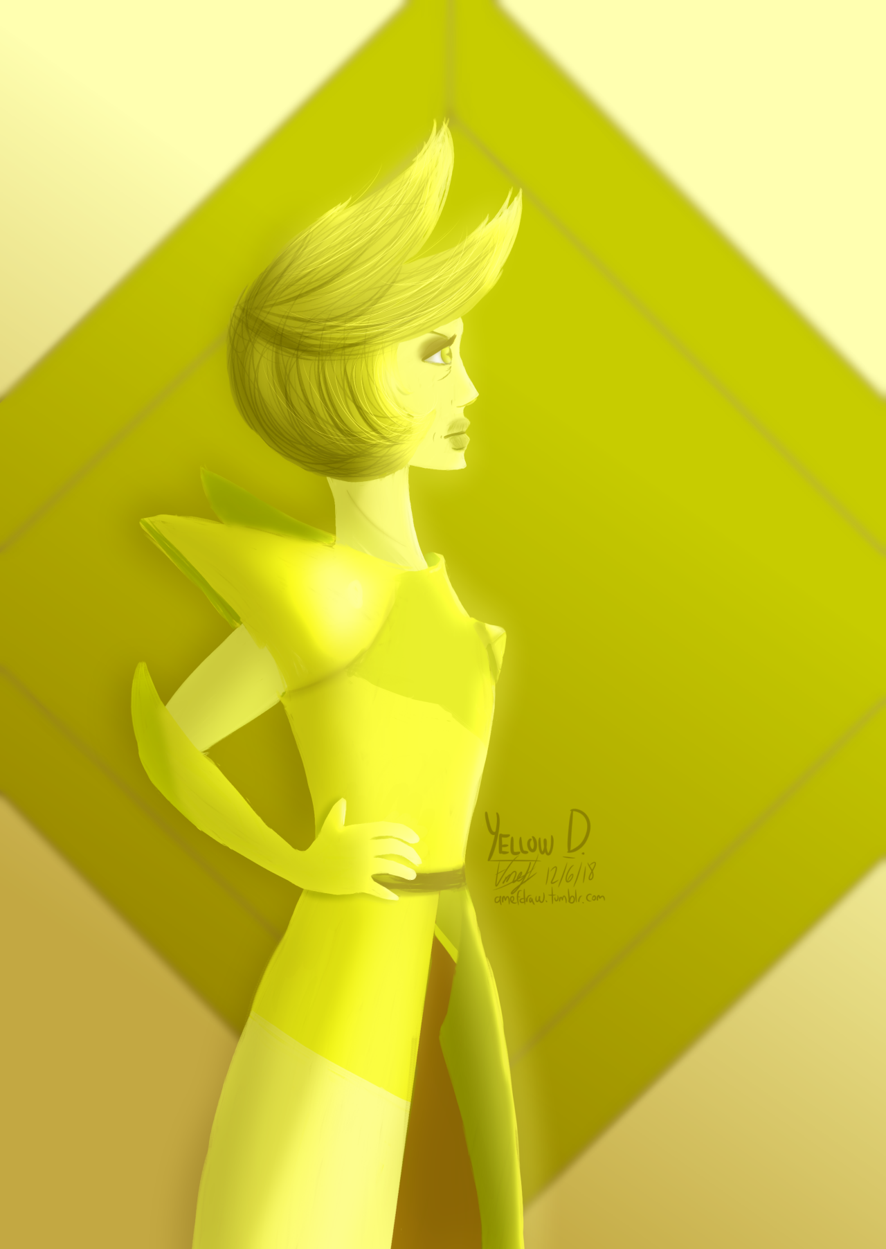 “Diamonds (2/?): Yellow Diamond ” Another diamond! :D …so much yellow x.x