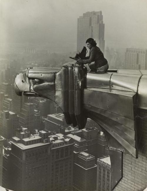 historicaltimes - Margaret Bourke-White atop the Chrysler...