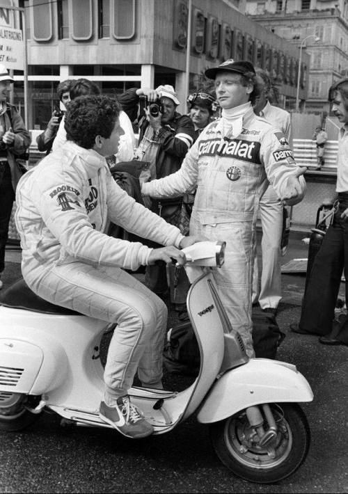 frenchcurious - RIP Niki Lauda.Niki Lauda & Jody Scheckter -...