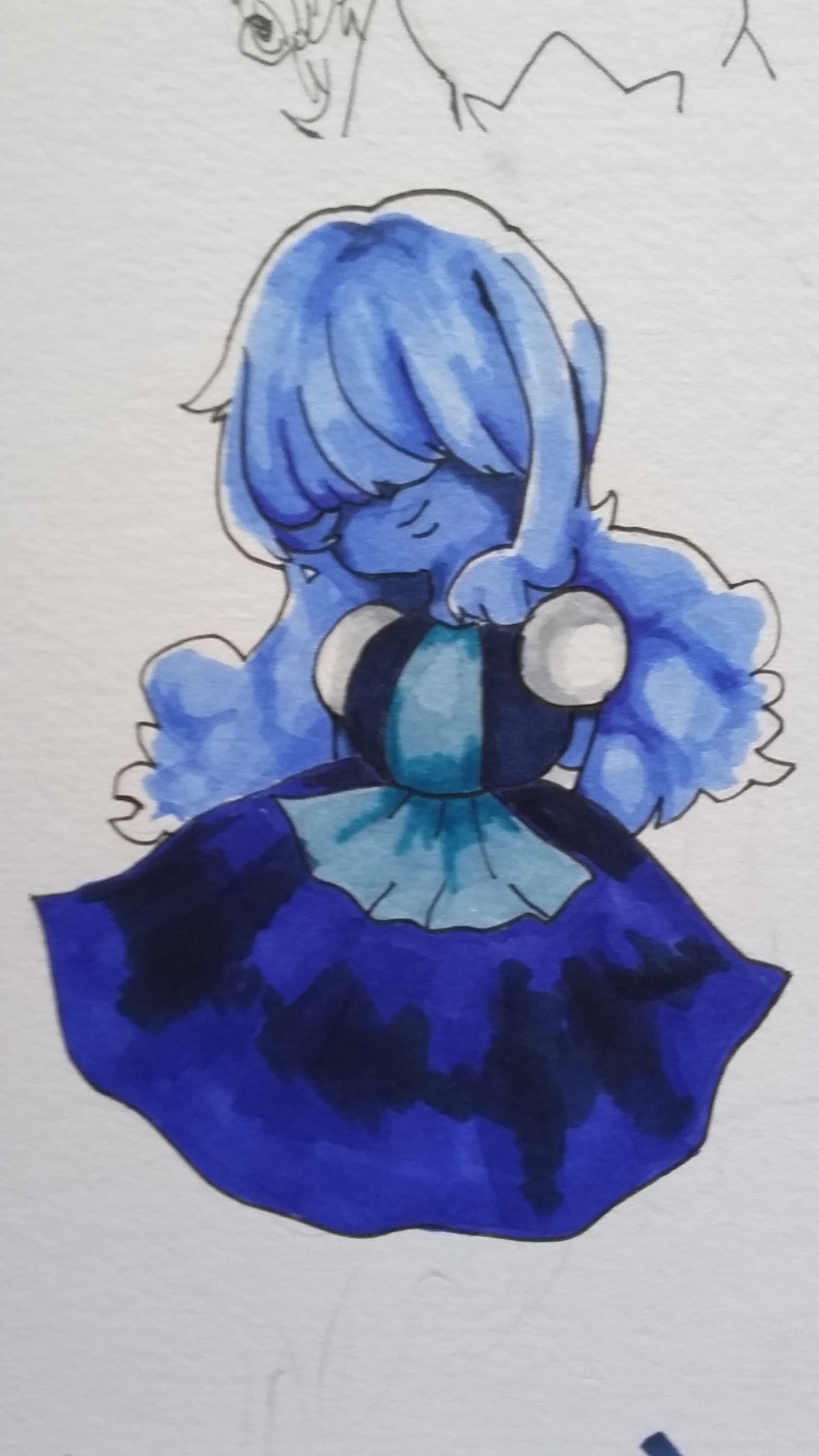 Tried drawing and colorin’ a Sapphire