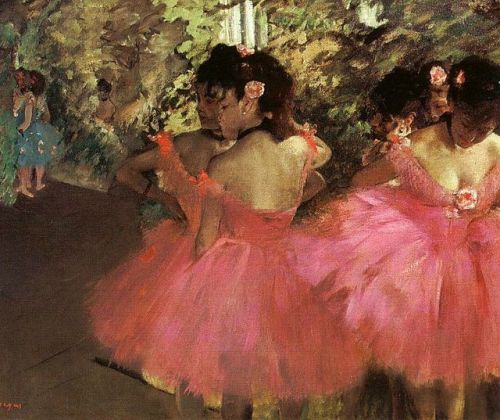 artist-degas - Dancers in Pink, 1885, Edgar Degas