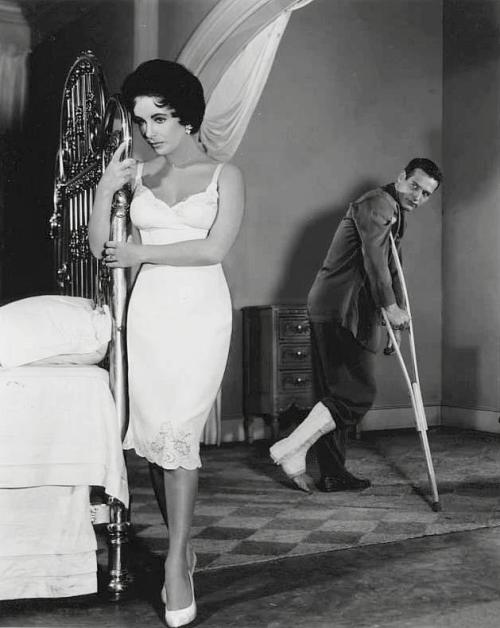 wehadfacesthen - Elizabeth Taylor and Paul Newman in a publicity...