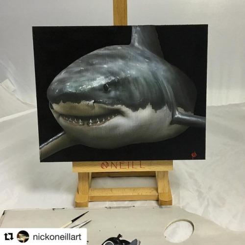 #Repost @nickoneillart (@get_repost)・・・#sharkweek miniature !...
