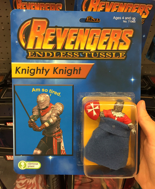 obviousplant:I made some bootleg Avengers toys! Limited edition....