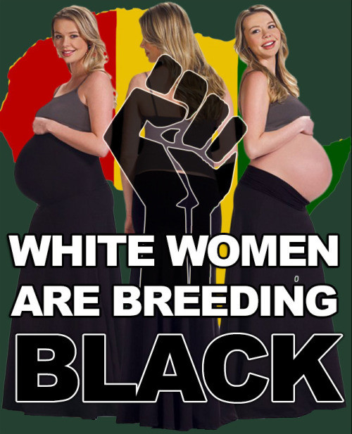 WHITE WOMEN ARE BREEDING BLACK BLACK IS BETTER 