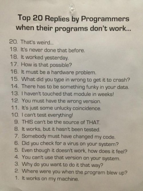 programmerhumour - Somebody must have changed my code! i’m sure
