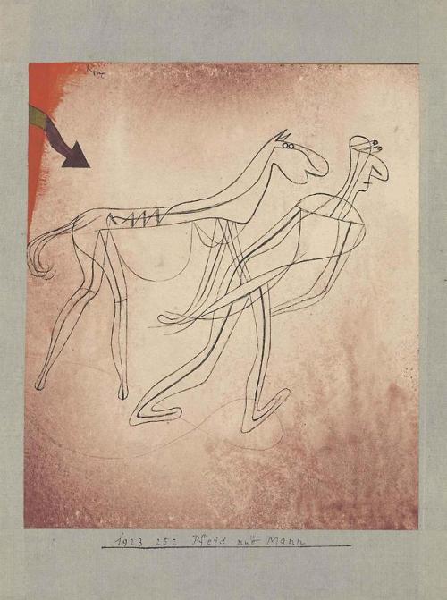 Paul Klee (Swiss-German, 1879-1940) - Pferd und Mann, gouache,...