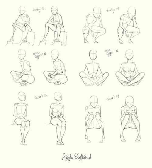 drawingden:March Practice #2 - Sit Differently by...