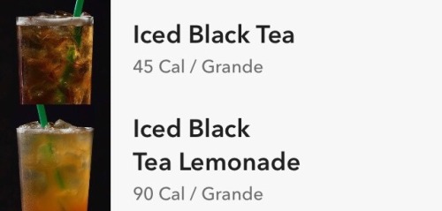 moonlightmydear - Starbucks drinks under 100 CAL