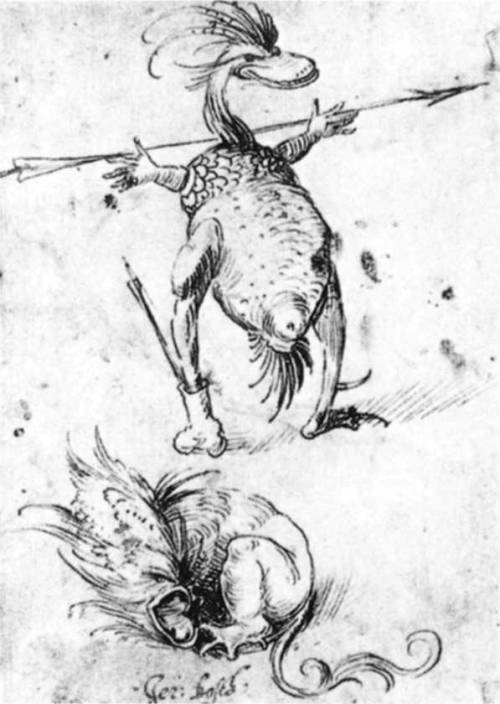 renaissance-art-blog:Two Monsters, Hieronymus BoschMedium:...