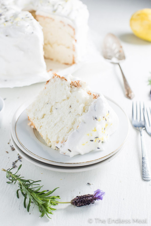 hoardingrecipes - Lavender Lemon Angel Food Cake