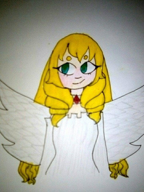 An angel girl I drew, I might draw her again, maybe.