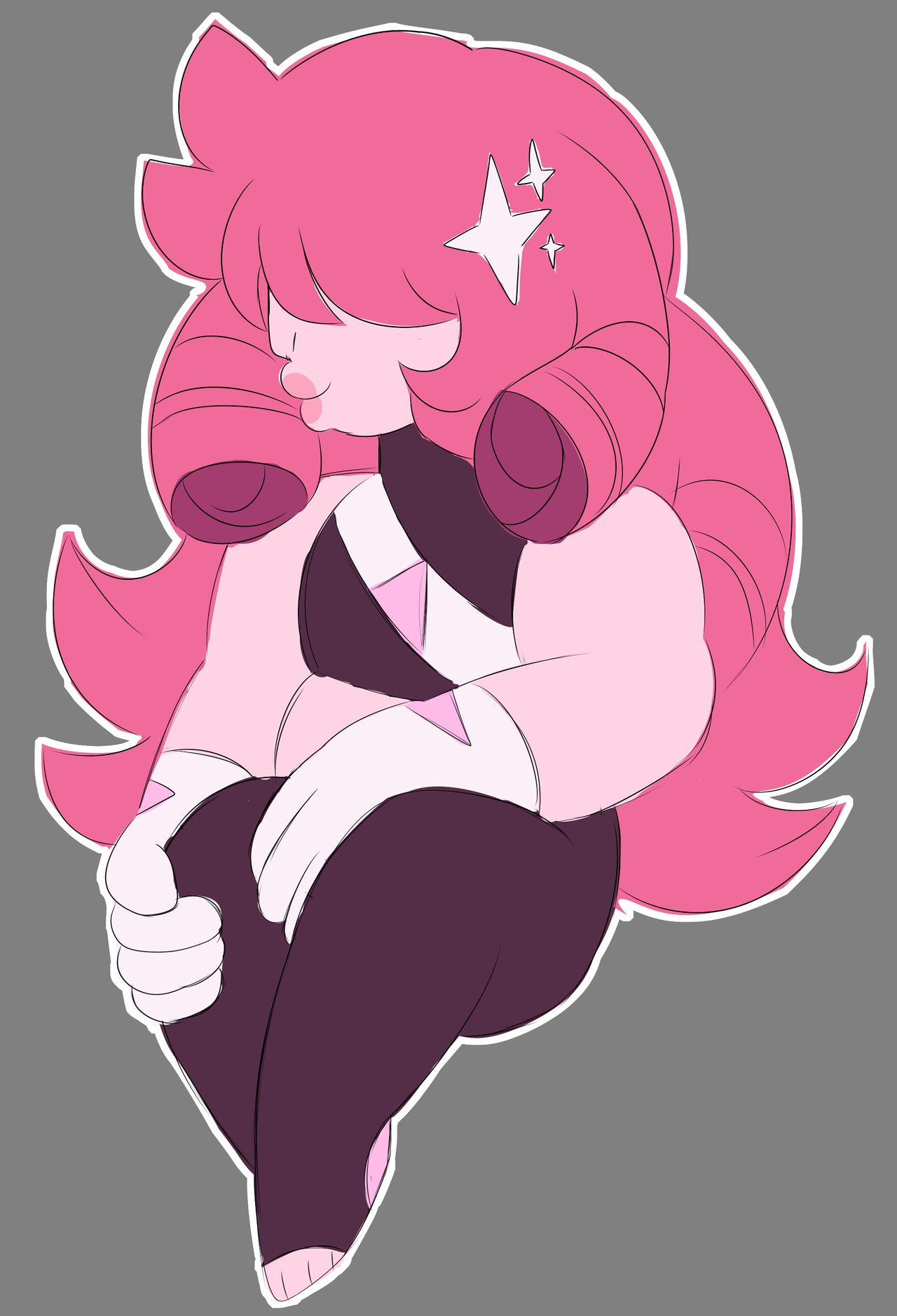 Star Rose Quartz (she/her) a calm, gentle warrior who honestly dislikes fighting and ran away from Homeworld and the War as soon as she could