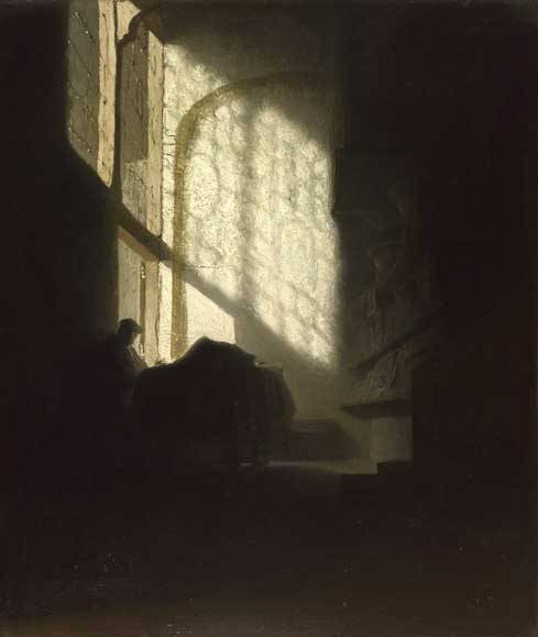 artist-rembrandt:A Man in a Room, 1630, Rembrandt