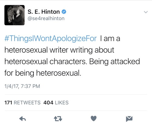 rubyfruitgirl - i attacked S.E Hinton and it was a heterophobic...