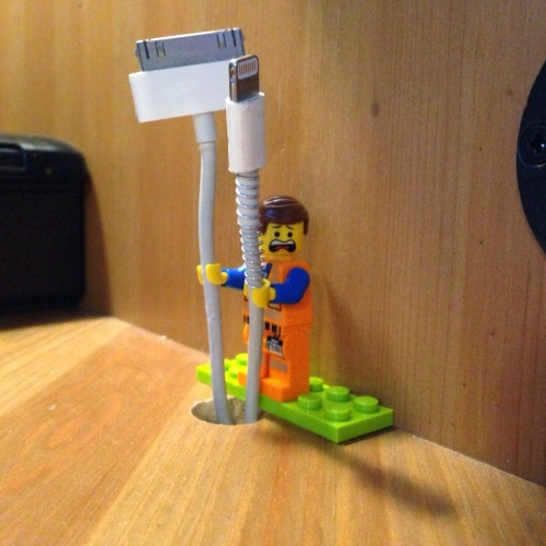LEGO Minifig as Cable Holder - Every Cord is Awesome ~...