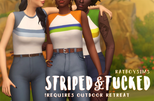 ratboysims - STRIPED & TUCKED TOPby ratboysims• REQUIRES...