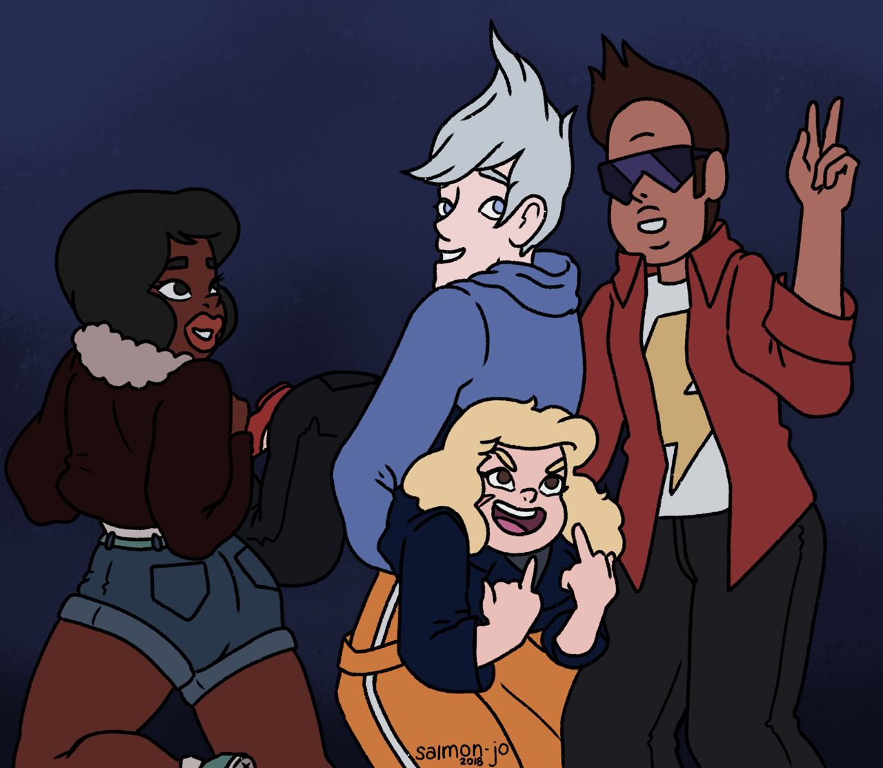 some rock stars causing trouble, they probably egged Marty’s bus or something Sadie has a lot of anger and is Ready To Fight