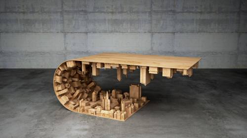 culturenlifestyle - 3D Printed Wave Table Made Of Wood &...