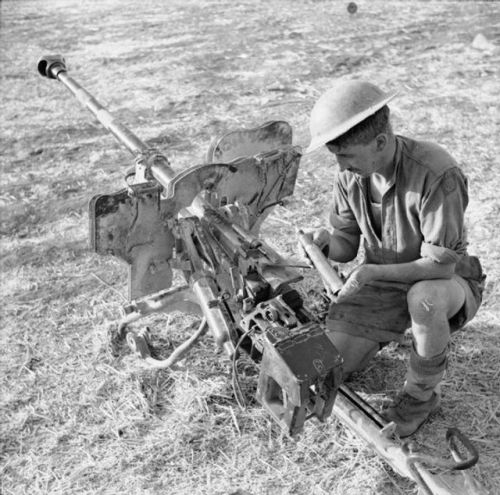 warhistoryonline - A soldier examines a captured German 28mm...