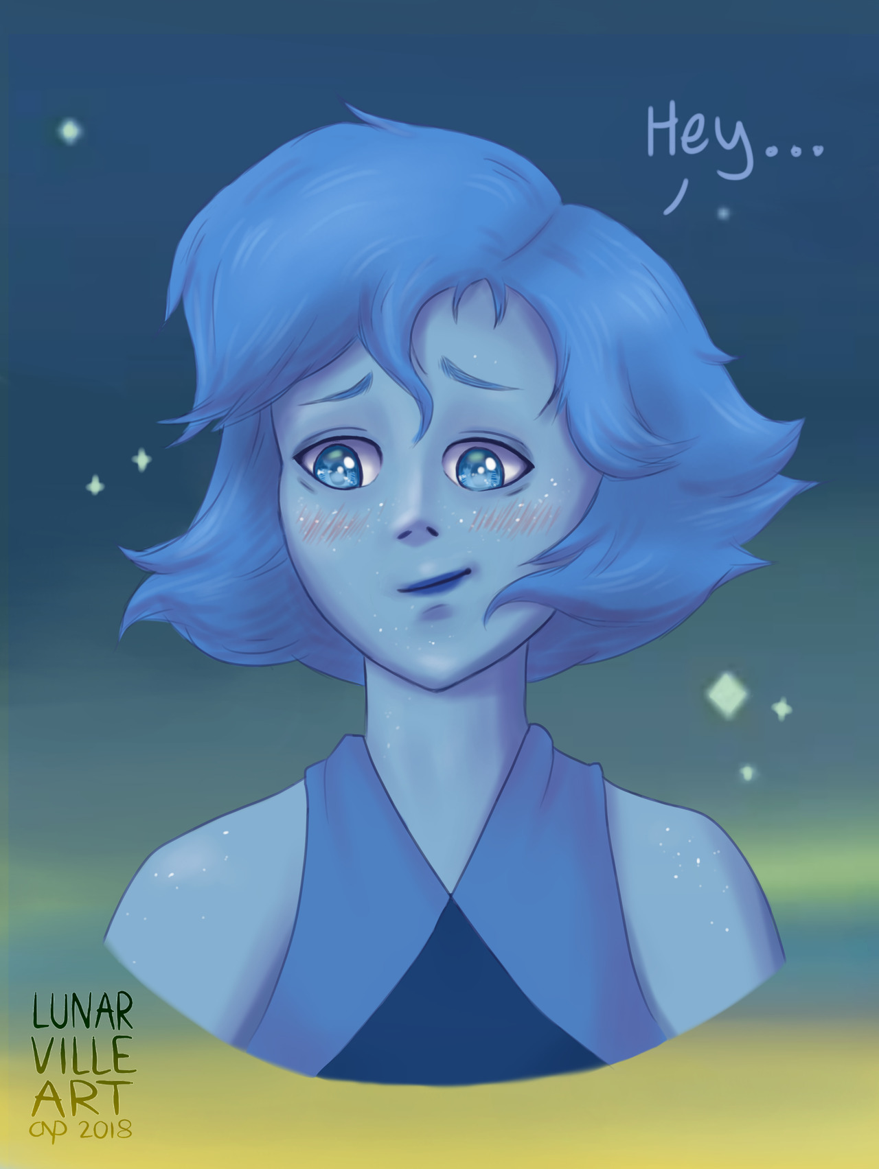 “Hey…” Drew this to go along with my last Peridot drawing. c: