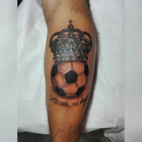 #words #crown #futbol #tattooja #blackandgrey #TattooUk #tattoo...
