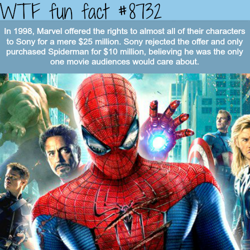 wtf-fun-factss - Marvel tried to sell the rights to all of their...