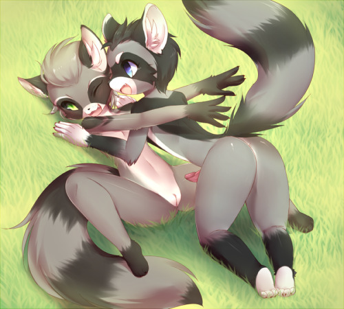 stinkyspornstash:Hehe Raccoon Cub Incest~