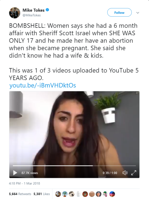 rightsmarts - WOW Sheriff Scott Israel impregnated a 17 y/o girl...