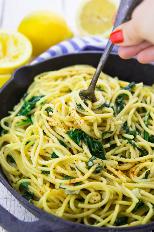 foodffs - Lemon Spaghetti with Spinach Really nice recipes....